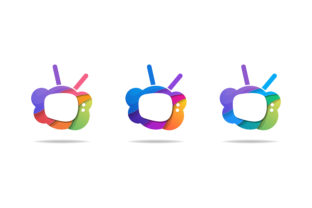 Set of Colorful Cloud Tv Logo: A Visual Toolkit for Modern Media Brands