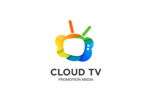 Stream Now: The Colorful Cloud TV Logo Vector