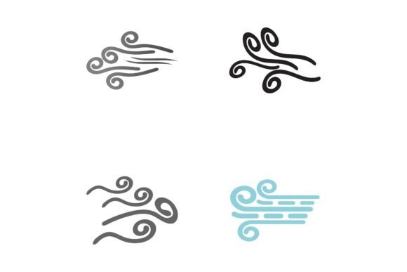 Wind Icon Vector Illustration Design: Capturing Nature's Motion